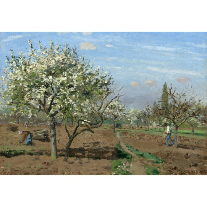 Puzzle  Grafika-F-31245 Camille Pissarro : Verger en Fleurs, Louveciennes, 1872