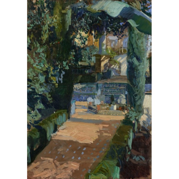 Puzzle  Grafika-F-31275 Joaquin Sorolla y Bastida : Court of the Dances, Alcázar, Sevilla, 1910