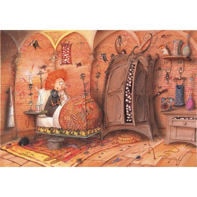 Puzzle Grafika-F-31290 François Ruyer - Sorcière au Lit