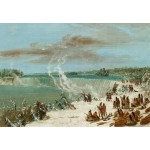 Puzzle  Grafika-F-31314 George Catlin : Portage Autour des chutes de Niagara à Table Rock, 1847-1848