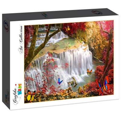 Puzzle Grafika-F-31492 Deep Forest Waterfall