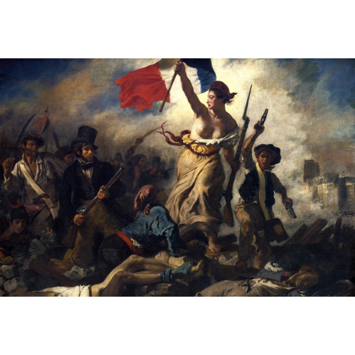 Delacroix Eugène : La Liberté Guidant le Peuple, 1830