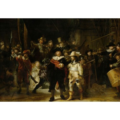 Puzzle Grafika-F-31652 Rembrandt - La Ronde de Nuit, 1642