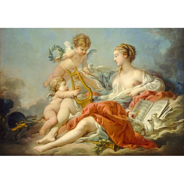 Puzzle  Grafika-F-31655 François Boucher : Allégorie de la musique, 1764