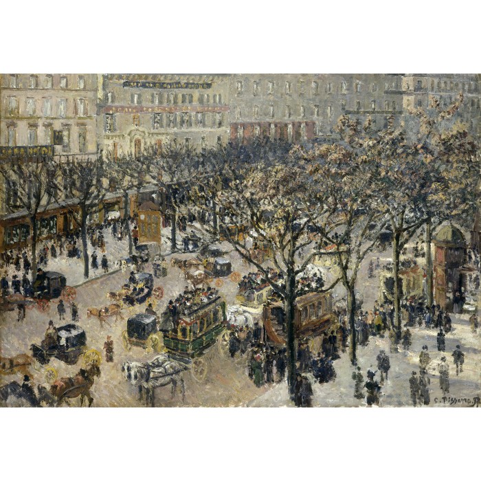 Puzzle Grafika-F-31789 Camille Pissarro : Boulevard des Italiens Soleil du Matin, 1897