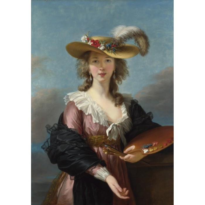 Puzzle  Grafika-F-31805 Elisabeth Vigée-Lebrun : Autoportrait au Chapeau de Paille, 1782