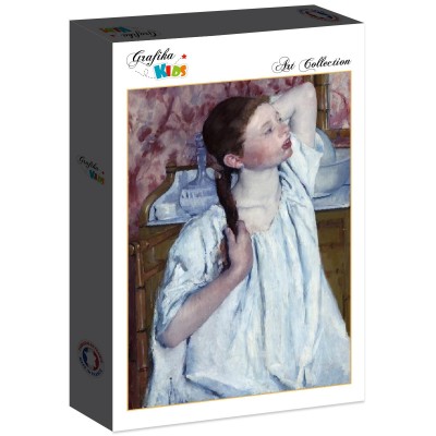 Puzzle Grafika-F-31820 Mary Cassatt : Jeune Fille Coiffant ses Cheveux, 1886