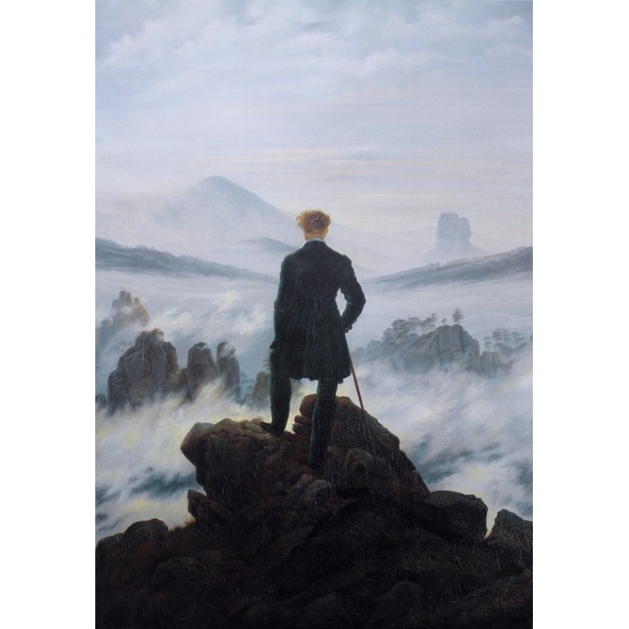 Caspar David Friedrich - Le voyageur au-dessus de la mer de nuages, 1818
