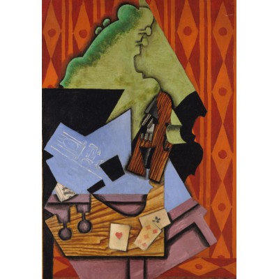 Puzzle Grafika-F-31952 Juan Gris: Violon et Cartes à Jouer sur une Table, 1913