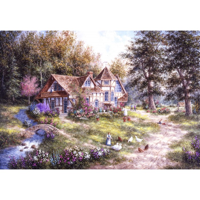 Puzzle  Grafika-F-32080 Dennis Lewan - Glacier Ridge Manor