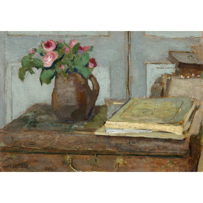 Edouard Vuillard : La palette de l'Artiste et un Vase avec des Roses, 1898