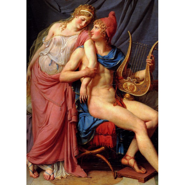 Jacques-Louis David: L'amour d'Hélène et Paris (détail), 1788