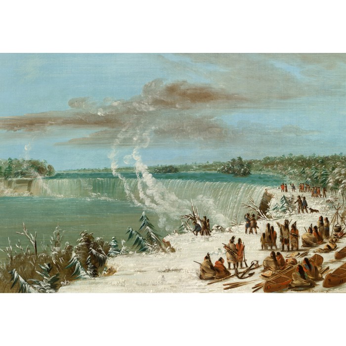 Puzzle   George Catlin : Portage Autour des chutes de Niagara à Table Rock, 1847-1848