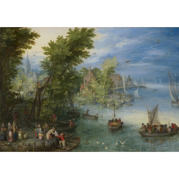 Puzzle   Jan Brueghel - River Landscape, 1607