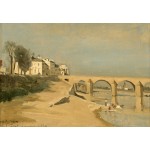 Puzzle   Jean-Baptiste-Camille Corot : Pont sur la Saône à Mâcon, 1834