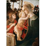 Puzzle   Pièces Magnétiques - Sandro Botticelli: La Vierge à l'Enfant, le Jeune Saint Jean-Baptiste, 1470-147