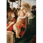 Puzzle   Pièces XXL - Sandro Botticelli: La Vierge à l'Enfant, le Jeune Saint Jean-Baptiste, 1470-1475