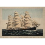 Puzzle   Affiche Currier & Ives : Clipper Ship Three Brothers , 1875