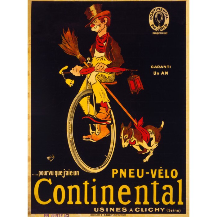 Puzzle   Affiche pour Les Pneus de Vélo Continental , 1900