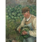 Puzzle   Camille Pissarro : Le Jardinier - Vieux Paysan avec Chou, 1883-1895