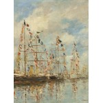 Puzzle   Eugène Boudin - Bassin de Yacht à Trouville, Deauville, 1895/1896