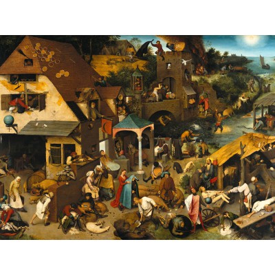 Puzzle Grafika-F-30075 Brueghel Pieter : Proverbes Flamands, 1559