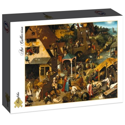 Puzzle Grafika-F-30075 Brueghel Pieter : Proverbes Flamands, 1559