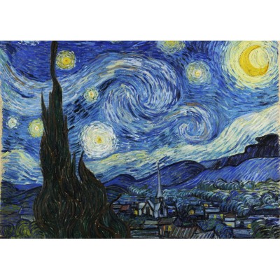 Puzzle Grafika-F-30084 Vincent Van Gogh - La Nuit étoilée, 1889