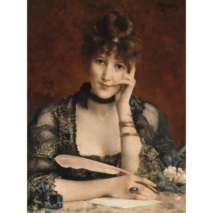 Puzzle Grafika-F-30151 Alfred Stevens : La Lettre