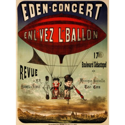 Puzzle Grafika-F-30161 Affiche pour Eden-concert , 1884