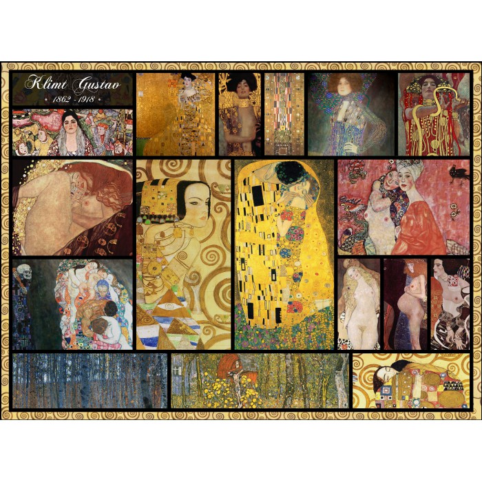 Puzzle  Grafika-F-30210 Collage - Gustav Klimt