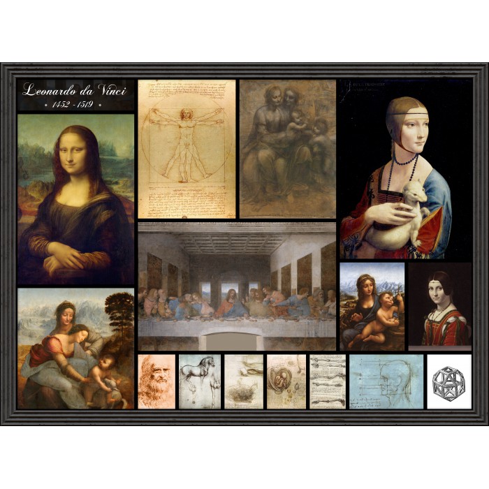 Puzzle Grafika-F-30223 Léonard de Vinci - Collage