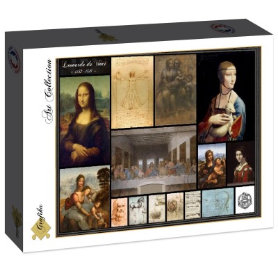 Puzzle Grafika-F-30223 Léonard de Vinci - Collage