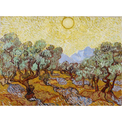 Puzzle Grafika-F-30307 Vincent Van Gogh : Les Oliviers, 1889