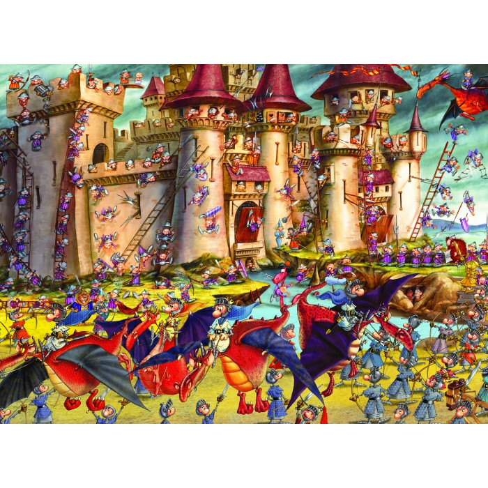 Puzzle  Grafika-F-30381 François Ruyer : Siège du Château Fort