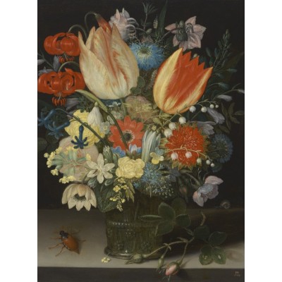 Puzzle Grafika-F-30431 Peter Binoit: Nature Morte avec des Tulipes, 1623