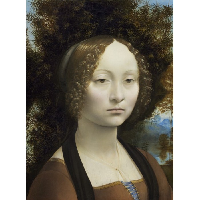 Puzzle  Grafika-F-30433 Leonard de Vinci: Ginevra de' Benci, 1474-1476