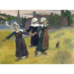 Puzzle  Grafika-F-30504 Gauguin Paul : Danse Bretonne des Filles à Pont Aven, 1888