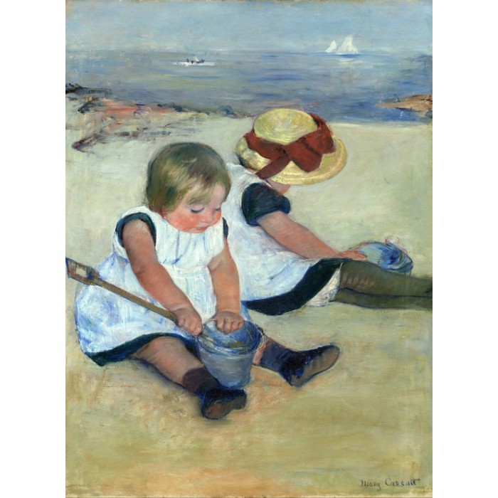 Puzzle Grafika-F-30540 Mary Cassatt : Enfants jouant à la Plage, 1884