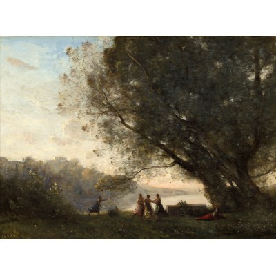 Puzzle Grafika-F-30548 Jean-Baptiste-Camille Corot : Danse sous les Arbres au Bord du Lac, 1865-1870