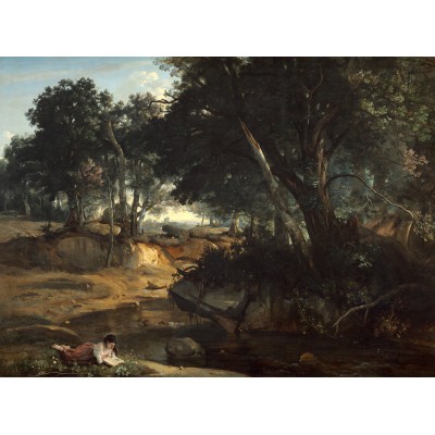 Puzzle Grafika-F-30554 Jean-Baptiste-Camille Corot : Forêt de Fontainebleau, 1834