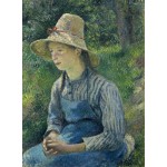 Puzzle  Grafika-F-30569 Camille Pissarro : Jeune Paysanne avec un Chapeau de Paille, 1881