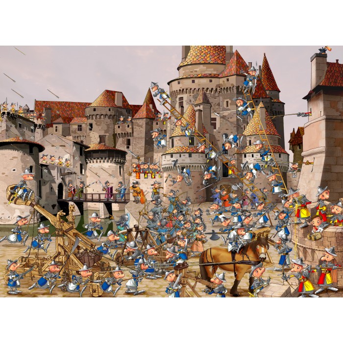 Puzzle Grafika-F-30603 François Ruyer - Attaque du Château