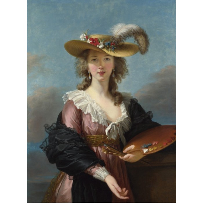 Puzzle  Grafika-F-30610 Elisabeth Vigée-Lebrun : Autoportrait au Chapeau de Paille, 1782