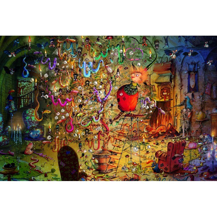 Puzzle Grafika-F-30739 François Ruyer - La Sorcière et l'Arbre à Serpents