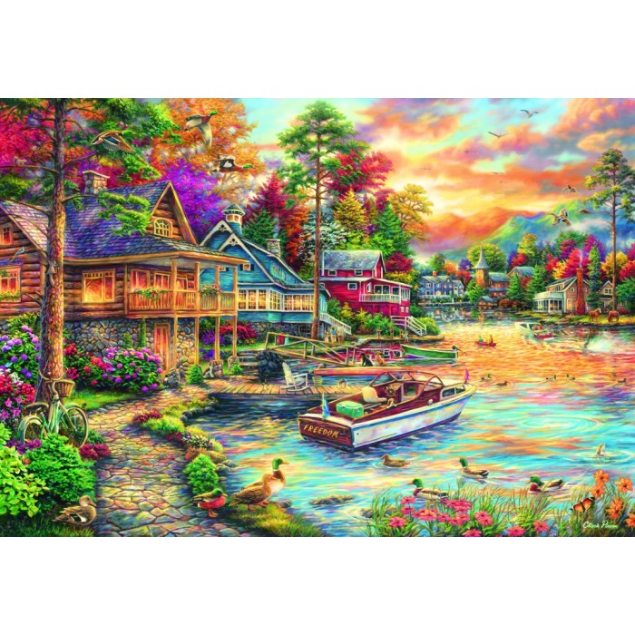 Puzzle  Grafika-F-32340 Chuck Pinson - Freedom at the Lake