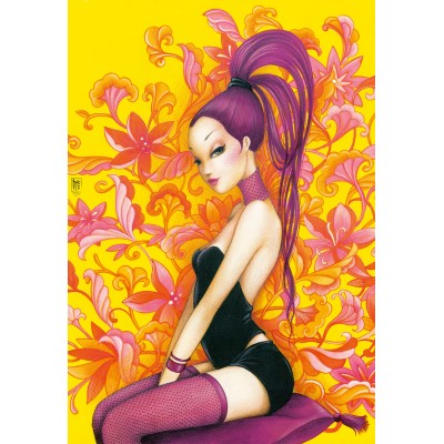 Puzzle Grafika-F-32555 Misstigri - Miss Purple