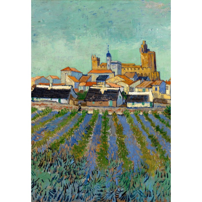 Puzzle  Grafika-F-32777 Vincent Van Gogh - View of Saintes-Maries-de-la-Mer, 1888