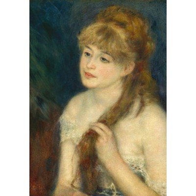Puzzle Grafika-F-32876 Auguste Renoir : Jeune Femme Tressant ses Cheveux, 1876