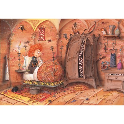 Puzzle Grafika-F-32966 François Ruyer - Sorcière au Lit